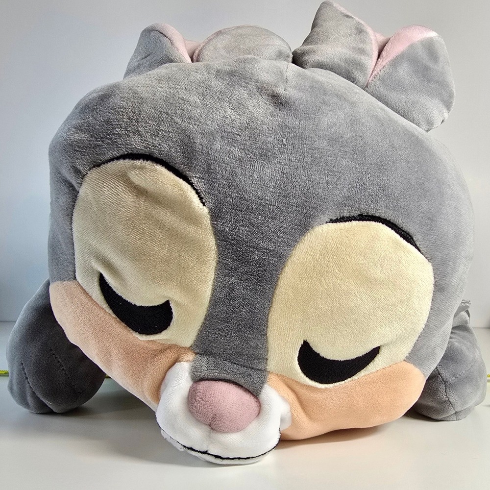 Disney Store Thumper Cuddleez Large Plush Bambi Sleeping Bunny Grey 22 Inch